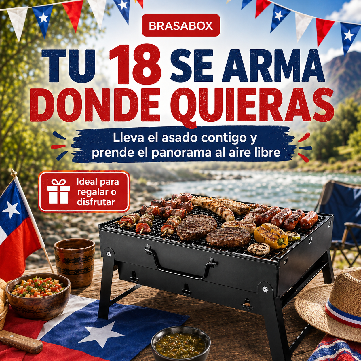 BrasaBox™ | Parrilla Plegable Portátil