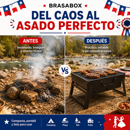 BrasaBox™ | Parrilla Plegable Portátil