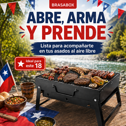 BrasaBox™ | Parrilla Plegable Portátil