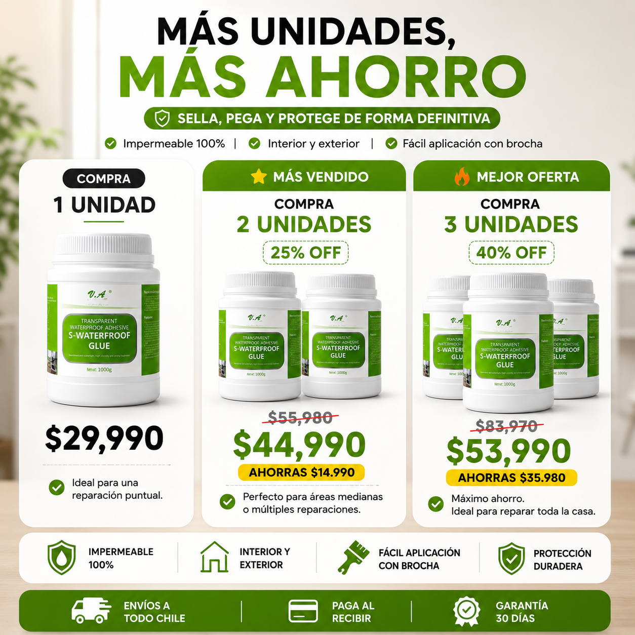 SellaPro 1kg - sella grietas y ayuda a detener filtraciones