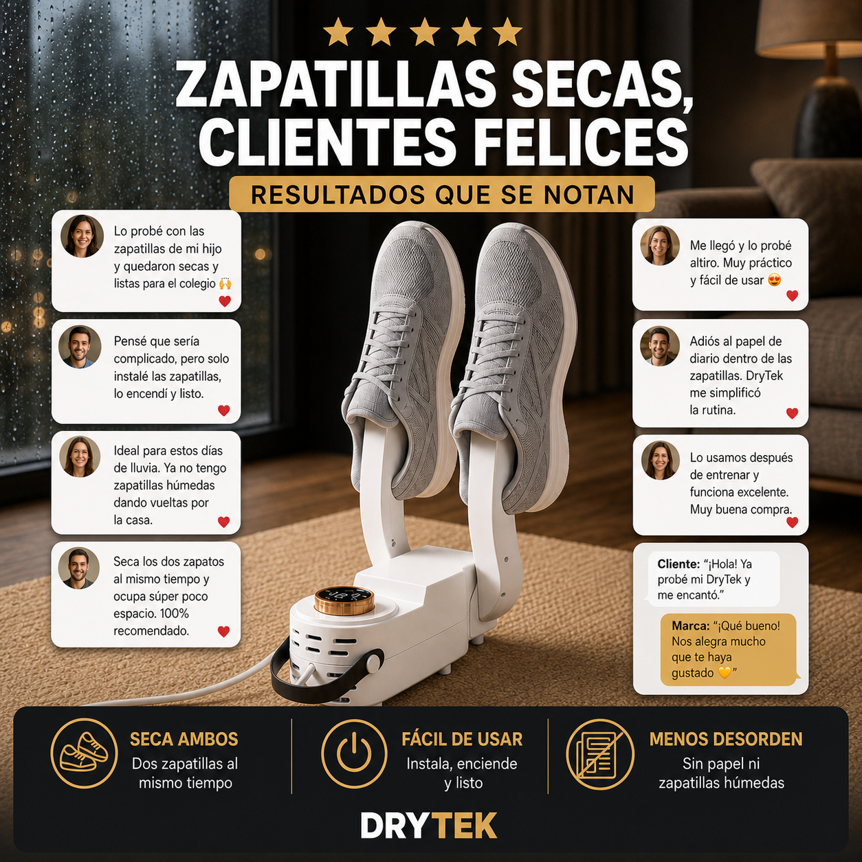 DryTek - Sus pies secos, aunque afuera llueva