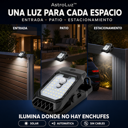AstroLuz™ — Iluminación automática donde la necesitas, sin cables ni enchufes.