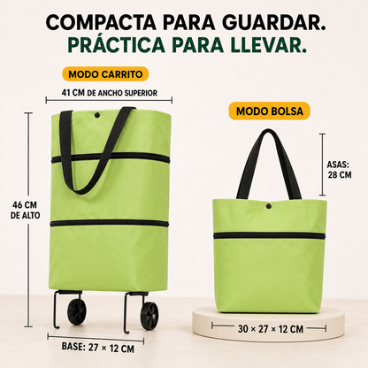 CompraFacil — carga todo en un viaje, sin dolor de manos ni de espalda + Afilador de Cuchillos de REGALO