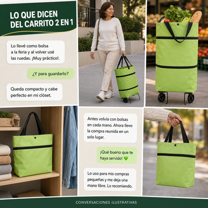 CompraFacil — carga todo en un viaje, sin dolor de manos ni de espalda + Afilador de Cuchillos de REGALO