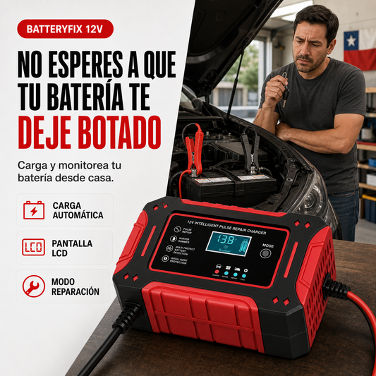 BatteryFix — Cargador Reparador Inteligente de Baterías 12V