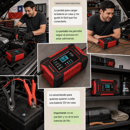 BatteryFix — Cargador Reparador Inteligente de Baterías 12V