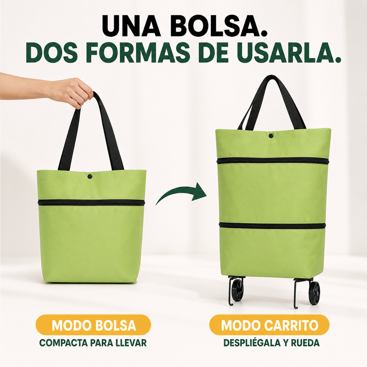 CompraFacil — carga todo en un viaje, sin dolor de manos ni de espalda + Afilador de Cuchillos de REGALO